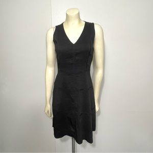 Theory Jemion Black Crunch Fit & Flare Sleeveless Dress Size 2